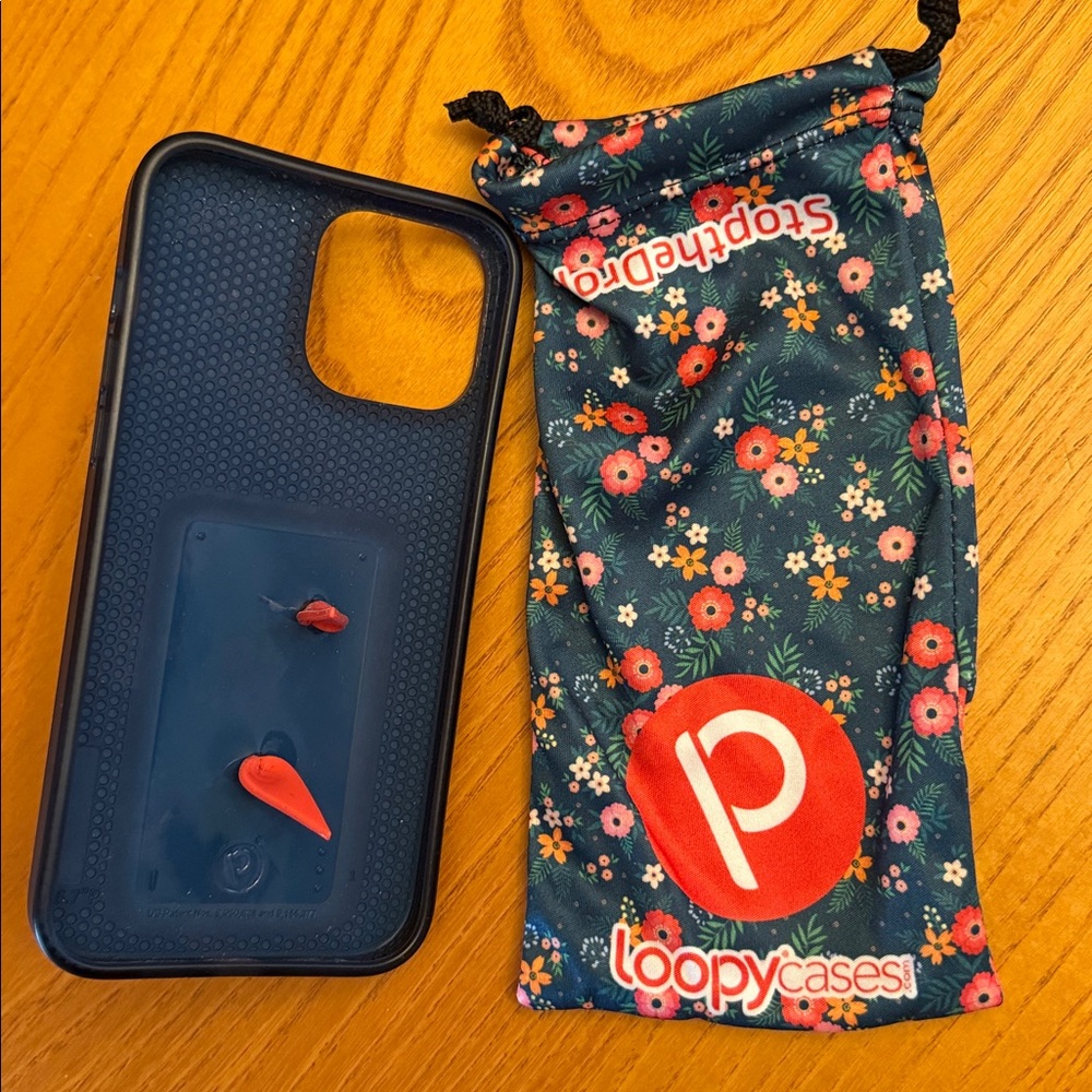 Loopy Case Floral Design Phone Case - Dark Blue - Picture 2 of 2